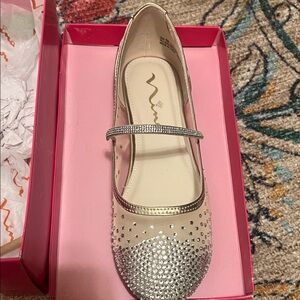 Nina Silver and gold color Kids Dress Shoes